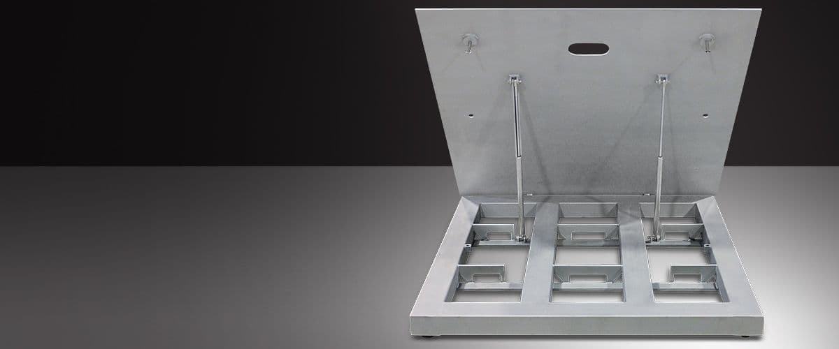 Electronic Floor Scales with Gas-Assisted Lift Decks